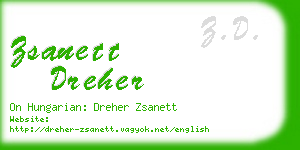 zsanett dreher business card